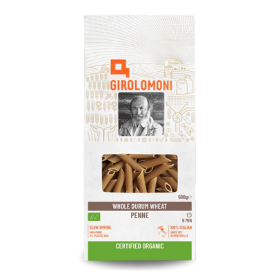 Organic Pasta – Whole Durum Wheat Semolina Penne 500g (Girolomoni)